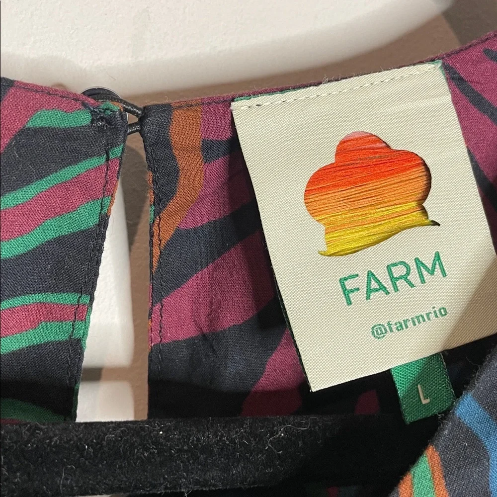 FARM Rio | Women’s Frutis Dream Puff Sleeve Blouse Size Large